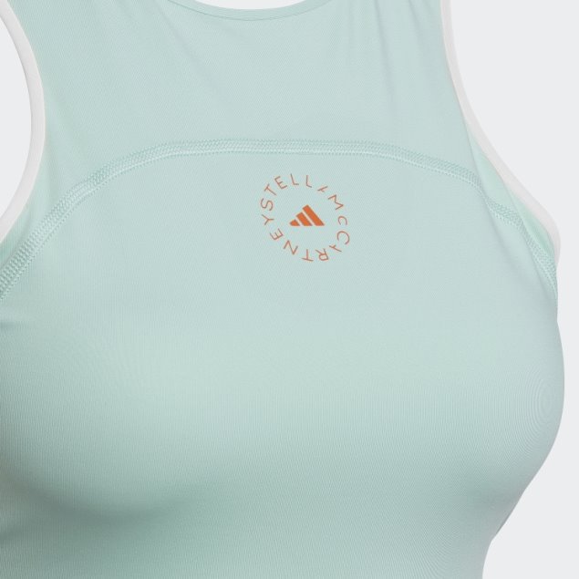Top Verde Congelado Adidas By Stella Mccartney Truepace Running Crop Top Caliente