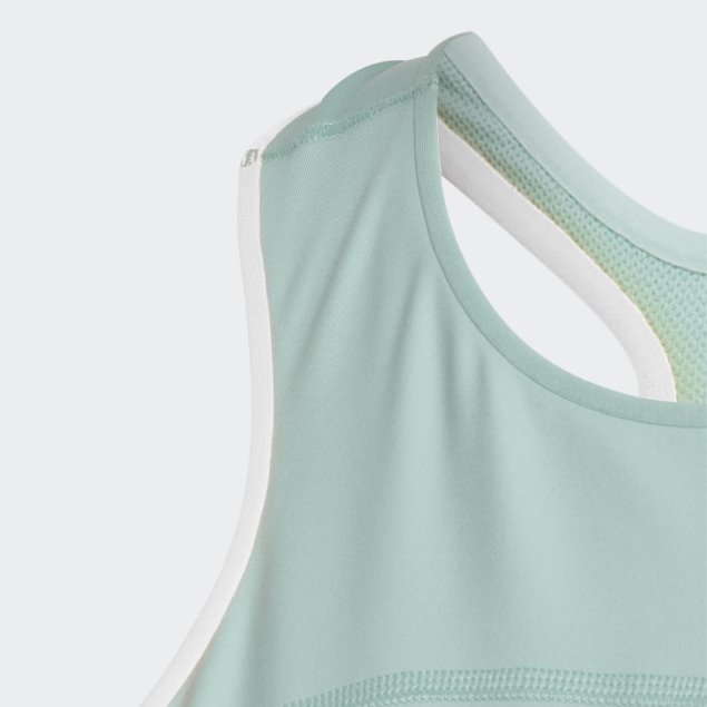 Top Verde Congelado Adidas By Stella Mccartney Truepace Running Crop Top Caliente