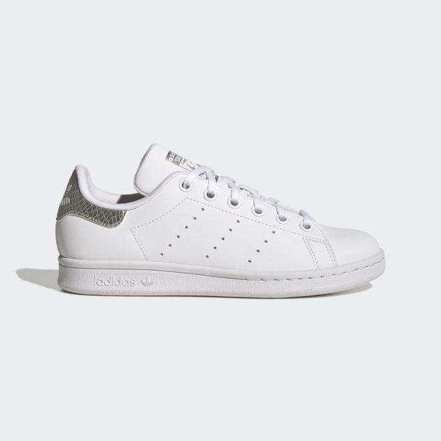 Elegantes Zapatos Adidas Stan Smith Plateados