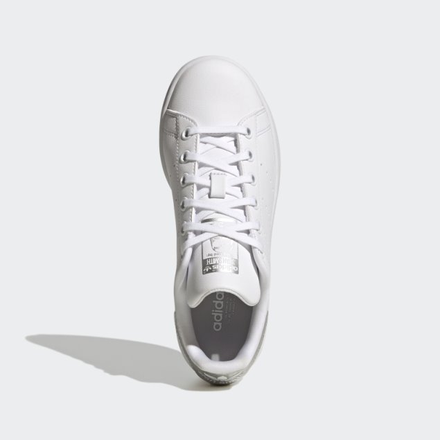 Elegantes Zapatos Adidas Stan Smith Plateados
