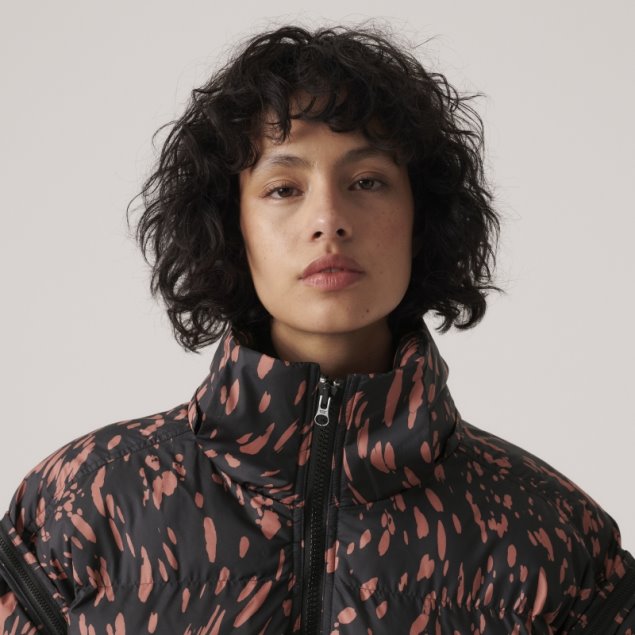 Adidas By Stella Mccartney Chaqueta Larga De Invierno Acolchada Caliente Negro