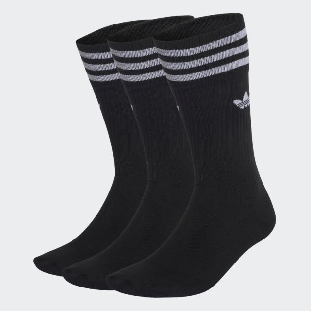 Solid Crew Calcetines 3 Pares Adidas Negro