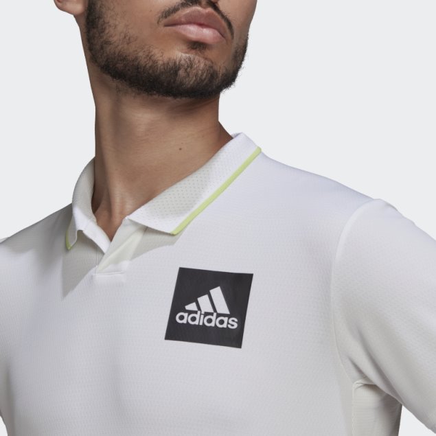 Polo Adidas Paris Heat.rdy Tennis Freelift Blanco