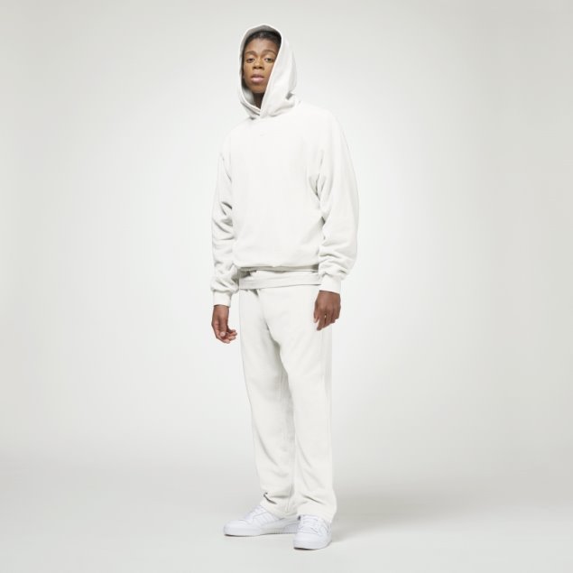 Blanco Adidas Baloncesto Terciopelo Sudadera Con Capucha De Moda