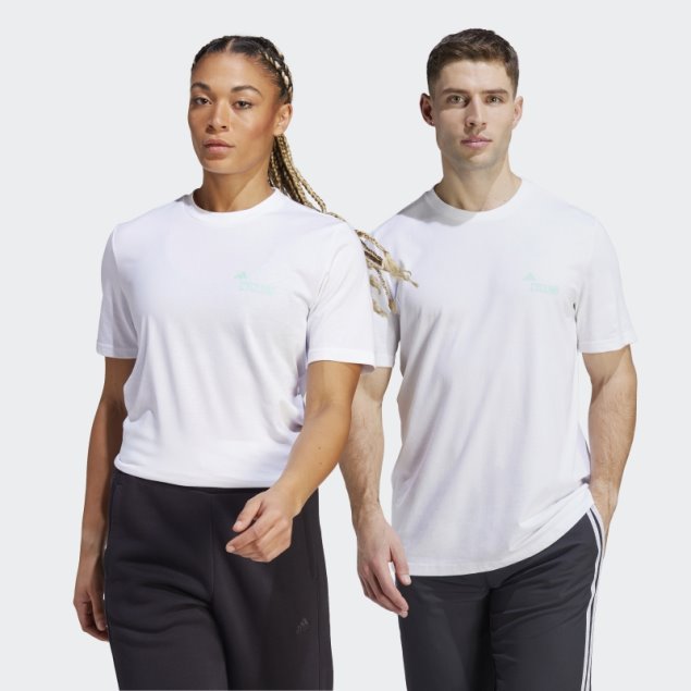 Camiseta Gráfica De Ciclismo Adidas (género Neutro) Blanca