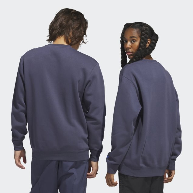 Adidas Sudadera Azul Marino Con Gráfico De Shmoofoil Y Cuello Redondo