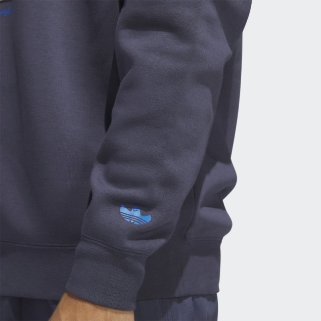 Adidas Sudadera Azul Marino Con Gráfico De Shmoofoil Y Cuello Redondo