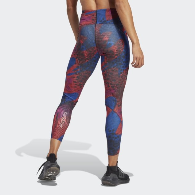 Adidas Adizero Running Allover Print 7/8 Leggings Rojo