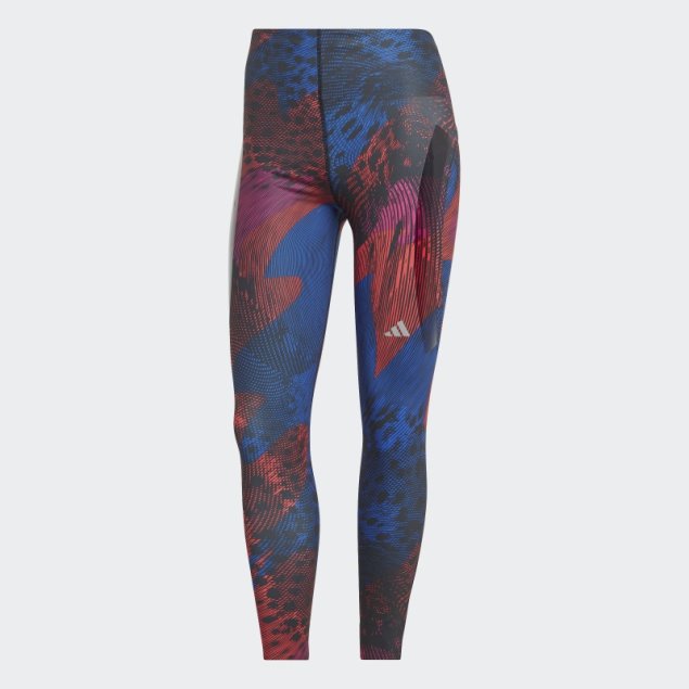 Adidas Adizero Running Allover Print 7/8 Leggings Rojo