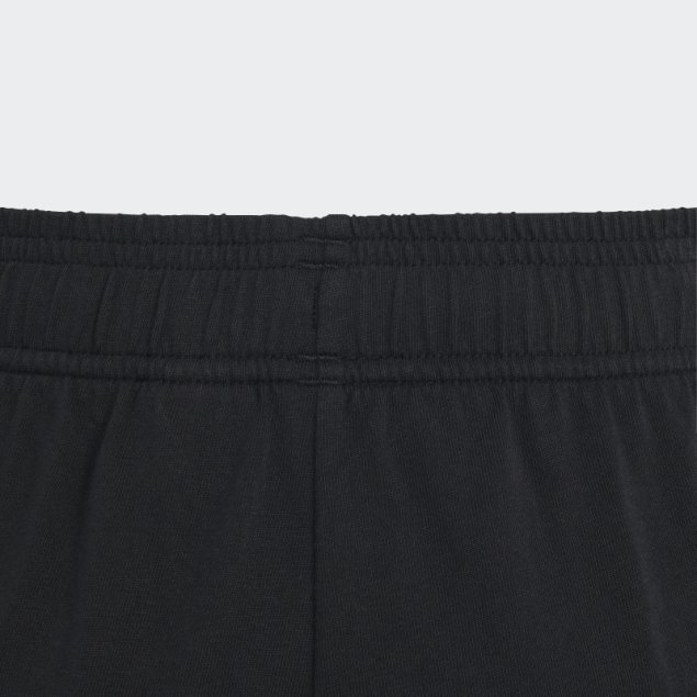 Pantalones Cortos Negros Adidas Essentials De Algodón Con Logo Grande