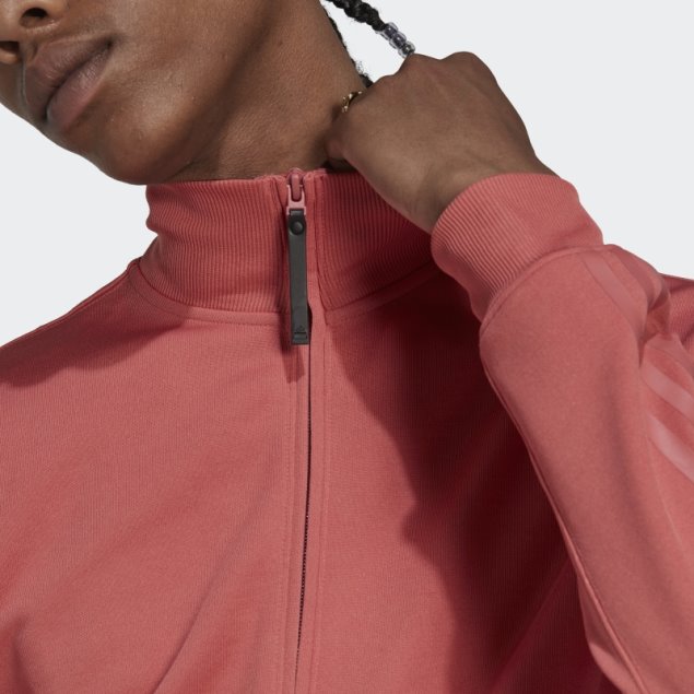 Chaqueta De Chándal Ajustada De 3 Rayas Adidas Roja