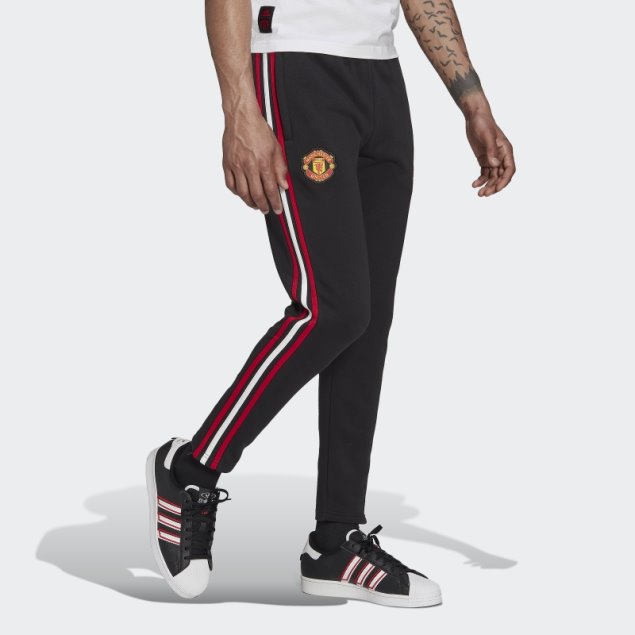 Pantalón De Chándal Negro Con 3 Rayas Adidas Manchester United Dna