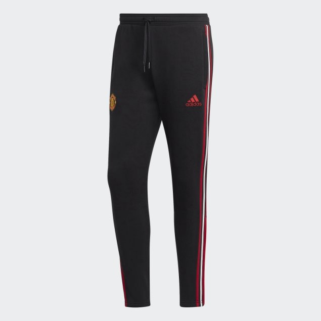 Pantalón De Chándal Negro Con 3 Rayas Adidas Manchester United Dna