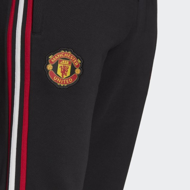 Pantalón De Chándal Negro Con 3 Rayas Adidas Manchester United Dna