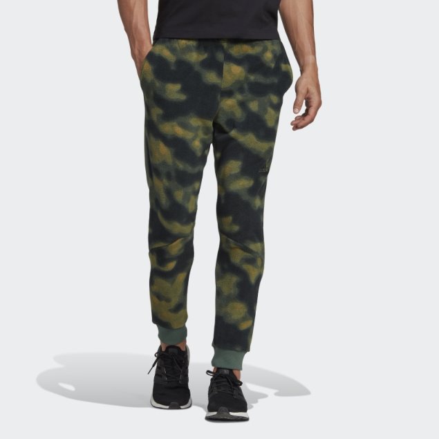 Adidas Orbit Pantalones Verdes De Forro Polar Con Estampado Natural