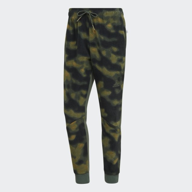Adidas Orbit Pantalones Verdes De Forro Polar Con Estampado Natural