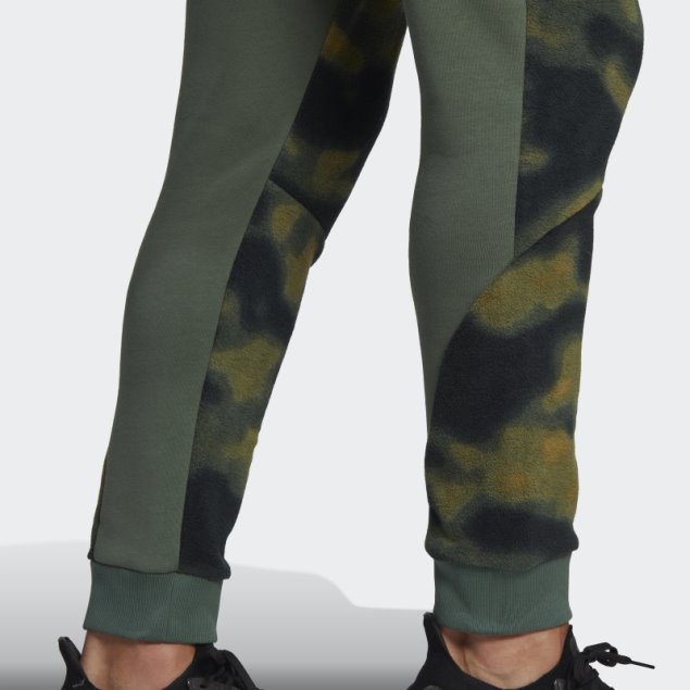 Adidas Orbit Pantalones Verdes De Forro Polar Con Estampado Natural