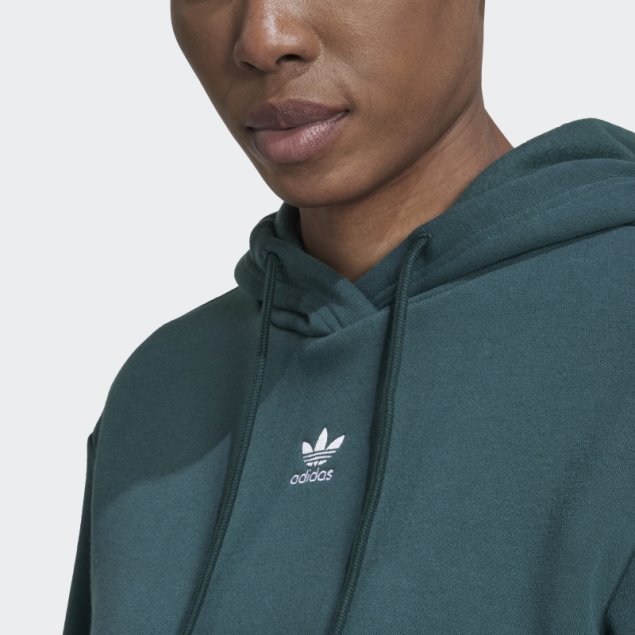Sudadera Verde Mineral Adicolor Essentials Crop Fleece Adidas