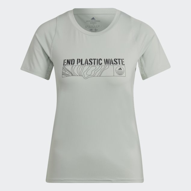 Camiseta Verde Parley Run Fast Running Adidas