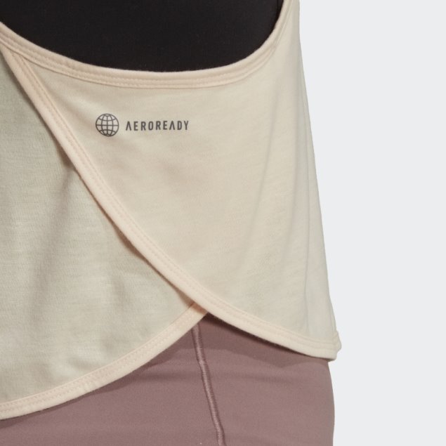 Aeroready Made For Training Camiseta Floral Sin Mangas Adidas Ecru Tint