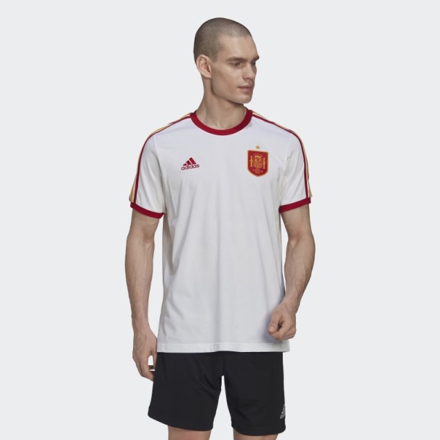 Camiseta Adidas España 3 Rayas Blanca