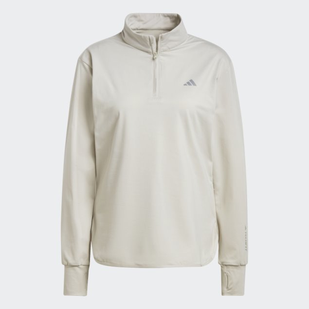 Camiseta De Entrenamiento Adidas Techfit Aeroready Warm Con Cremallera De Un Cuarto De Aluminio