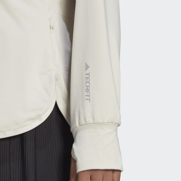 Camiseta De Entrenamiento Adidas Techfit Aeroready Warm Con Cremallera De Un Cuarto De Aluminio