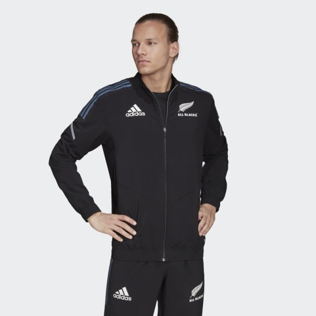 Sudadera Negra Adidas All Blacks Rugby Presentacion