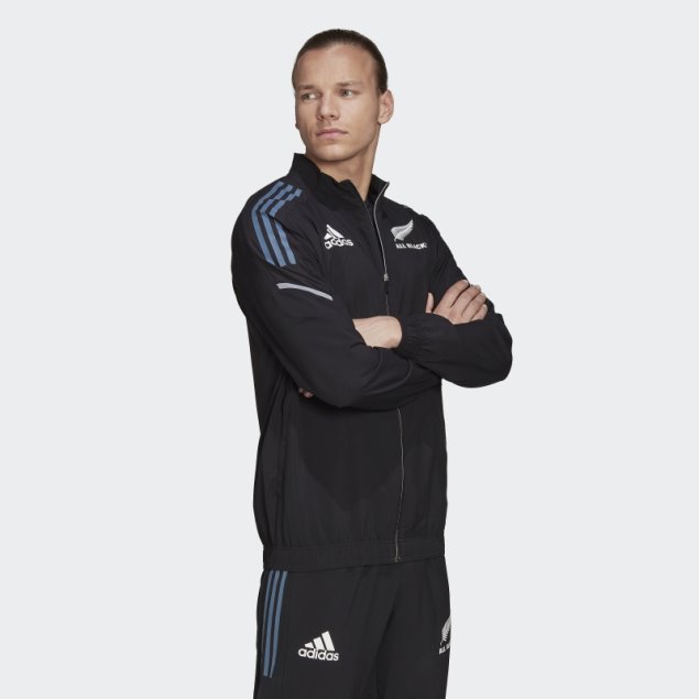 Sudadera Negra Adidas All Blacks Rugby Presentacion