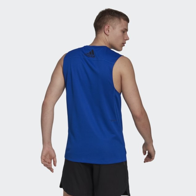 Camiseta Sin Mangas Adidas Training Front Rack Impact Azul Real
