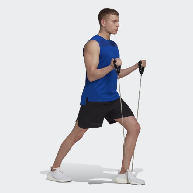 Camiseta Sin Mangas Adidas Training Front Rack Impact Azul Real