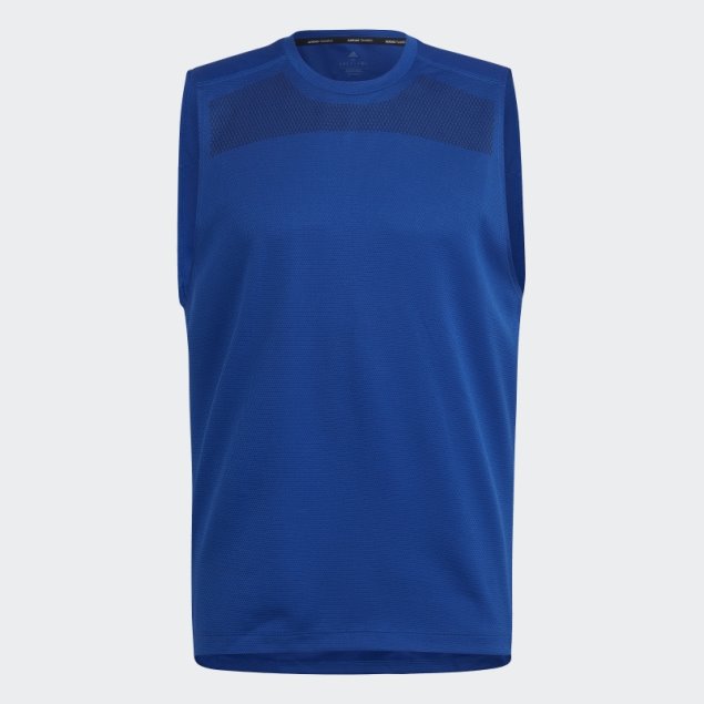 Camiseta Sin Mangas Adidas Training Front Rack Impact Azul Real