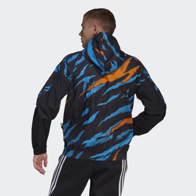 Negro Adidas Trvl Tiger Camo Cortavientos