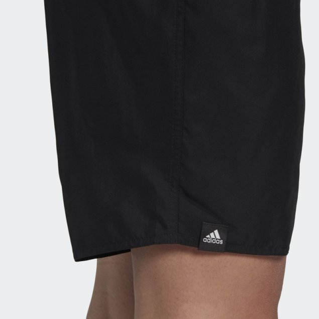 Shorts De Baño Negros De Largo Clásico Con 3 Rayas Adidas