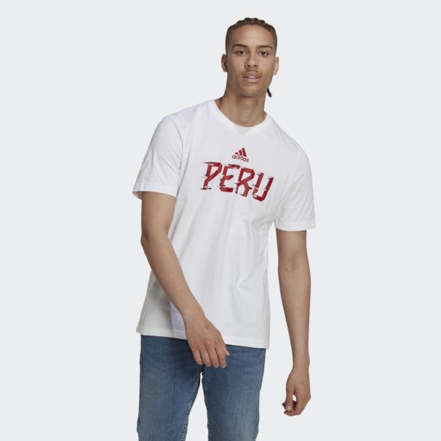 Camiseta Peru Copa Mundial Fifa 2022 Blanca Adidas