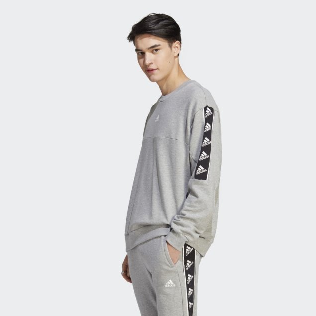 Sudadera Gris Medio Marca Love Adidas