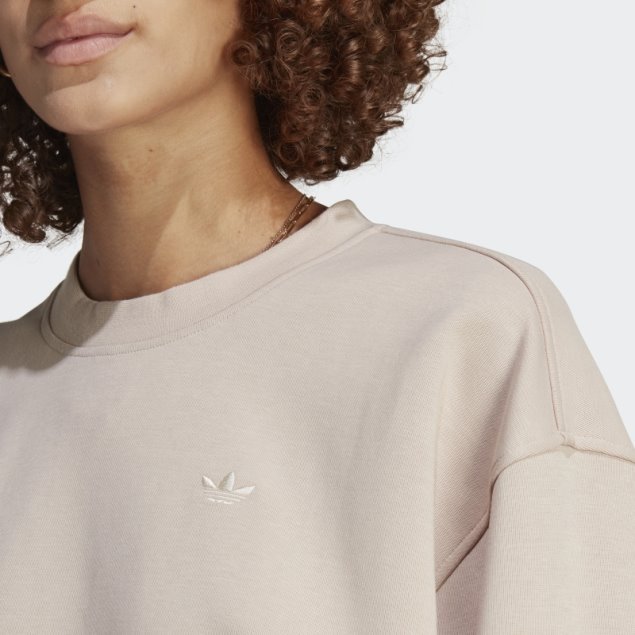 Sudadera Premium Essentials Crew Taupe Adidas