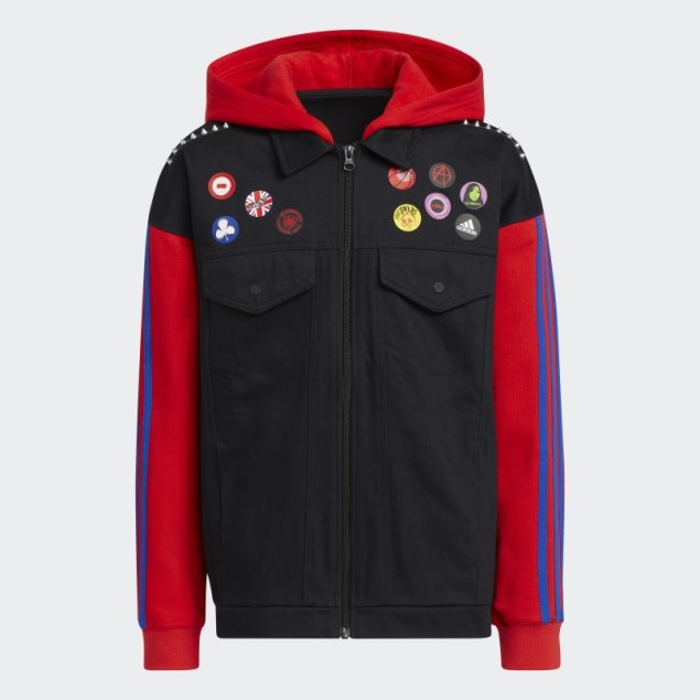 Negro Adidas Donovan Mitchell X Marvel's Spider Punk Sudadera Con Capucha