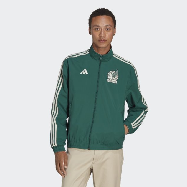 Chamarra Himno Verde Adidas Mexico