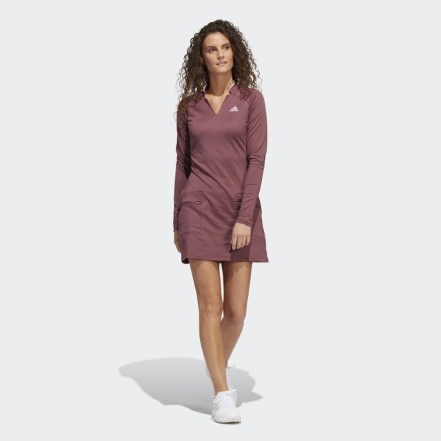 Vestido De Golf Adidas Warp Knit Burdeos