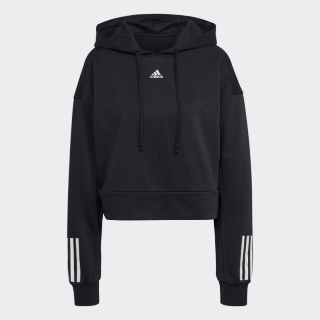 Sudadera Con Capucha Hyperglam French Terry Adidas Negra