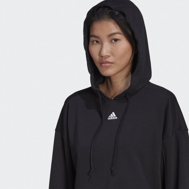 Sudadera Con Capucha Hyperglam French Terry Adidas Negra