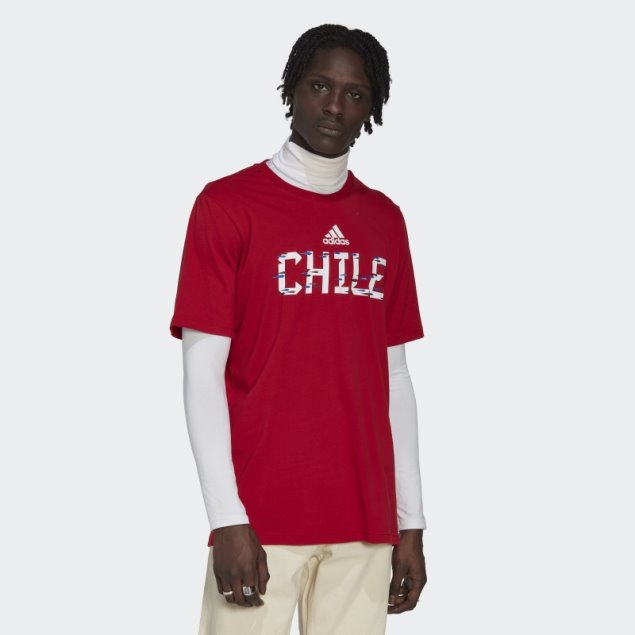 Camiseta Copa Mundial Fifa 2022 Chile Roja Adidas