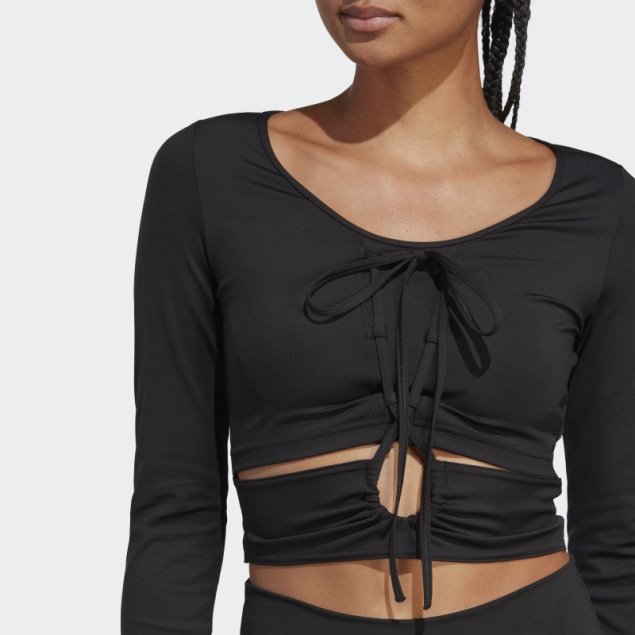 Camiseta Training Dance Manga Larga Negra Adidas