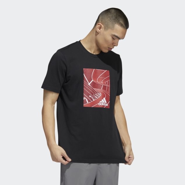 Camiseta Basics Photo Real Graphic Adidas Negra