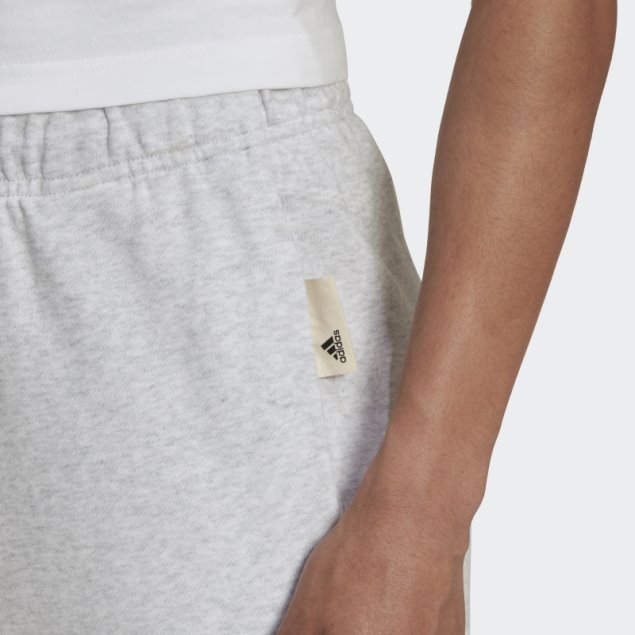 Pantalones De Tiro Alto Gris Jaspeado Studio Lounge De Adidas