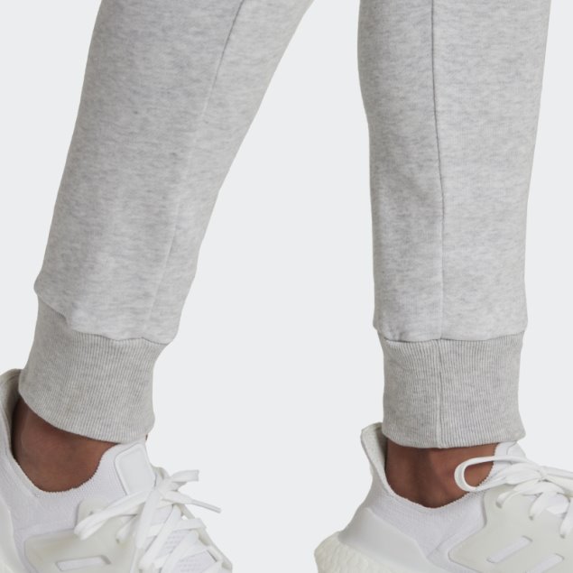 Pantalones De Tiro Alto Gris Jaspeado Studio Lounge De Adidas