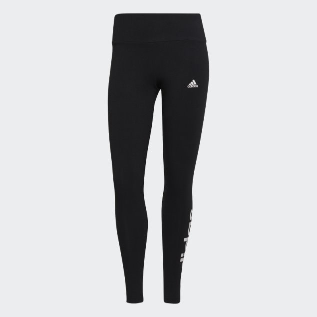 Leggings De Talle Alto Con Logo Essentials Negro Adidas