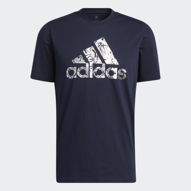 Camiseta Con Gráfico De La Insignia Del Deporte De Lámina Líquida Tinta Adidas