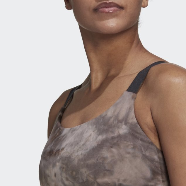 Sujetador De Aluminio Adidas Yoga Studio Light-support Earth